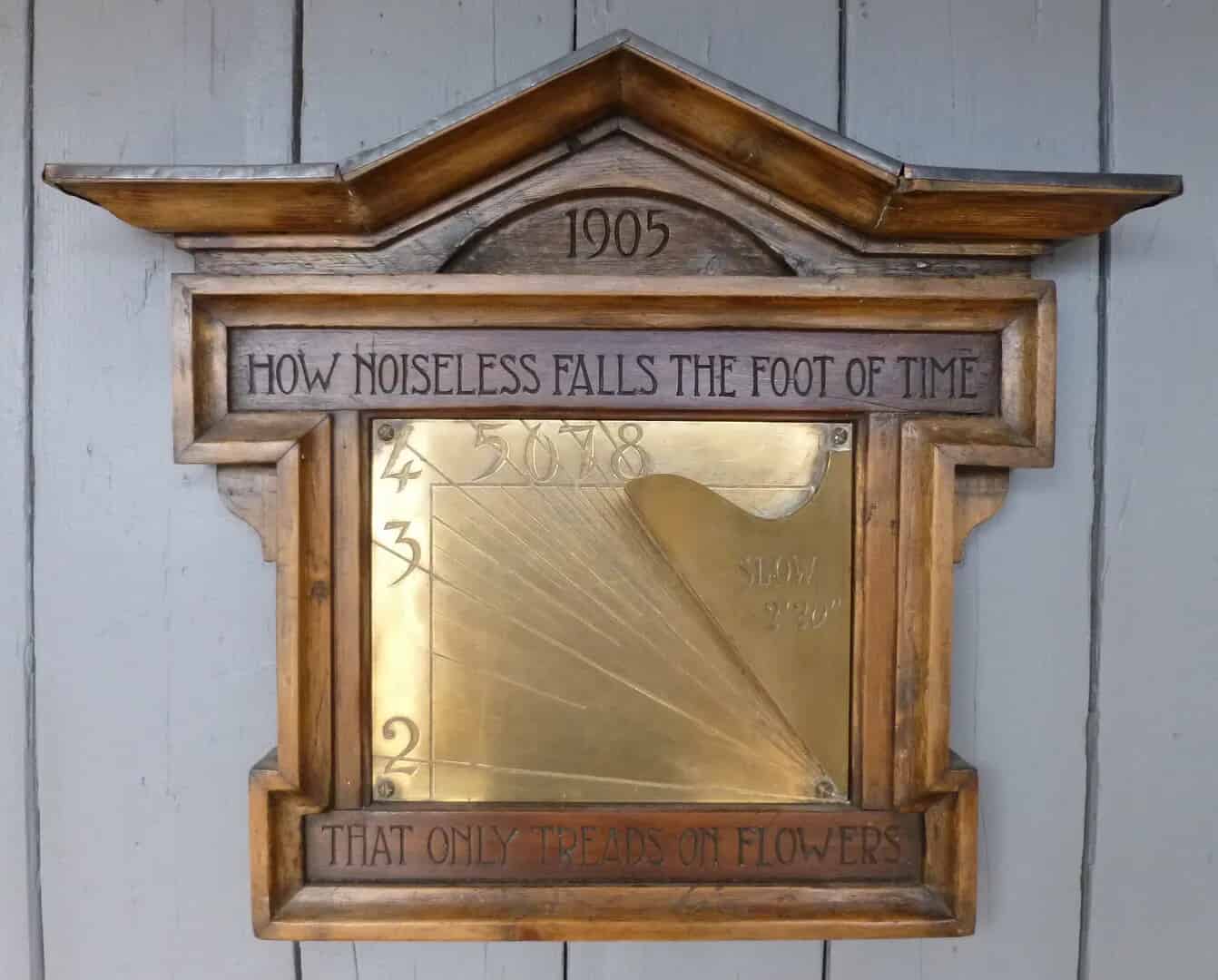 Antique West Declining Vertical Sundial