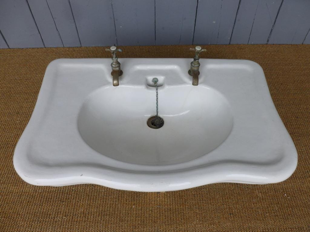 Antique Bathroom Sink with Taps - 6642