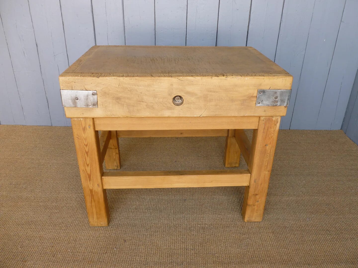 Antique Butchers Kitchen Chopping Block 3ft x 2ft - 6691