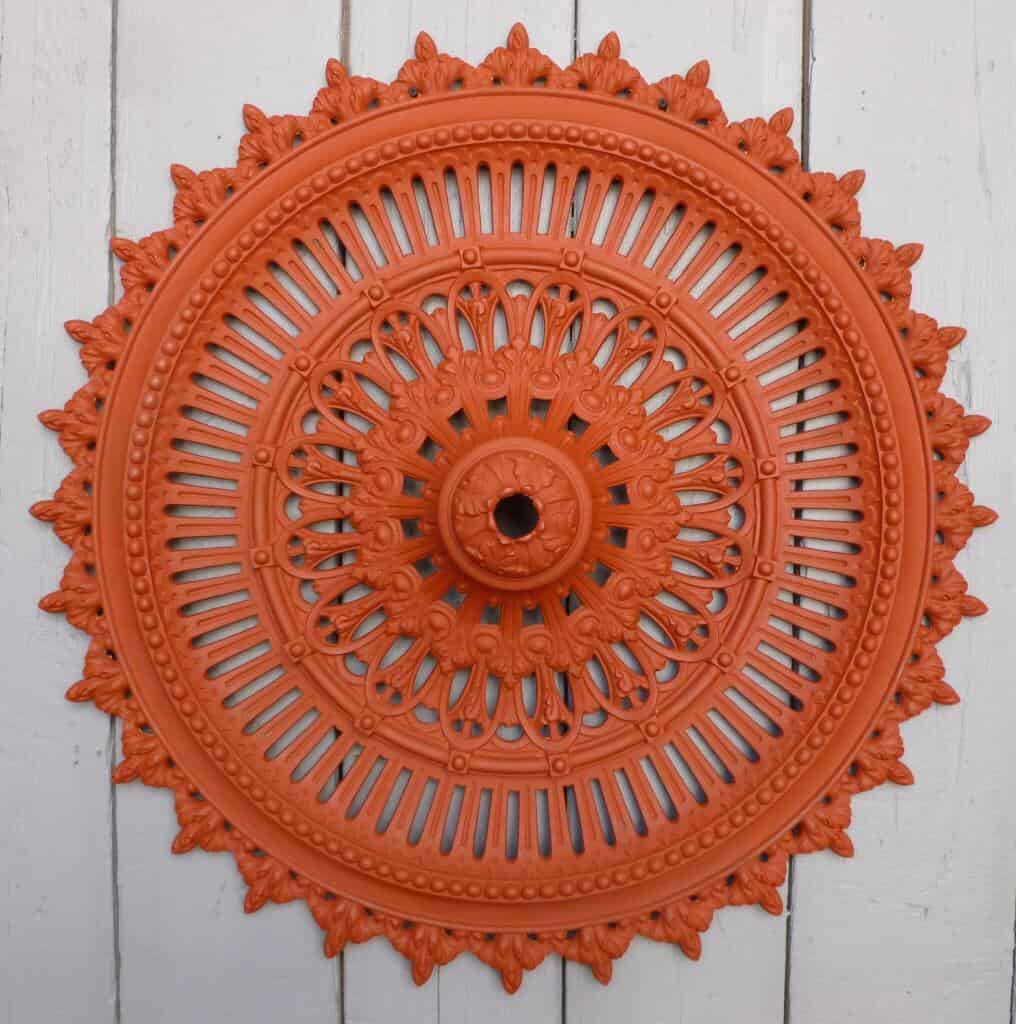 Very Rare Antique Victorian Gothic Cast Iron Ceiling Rose