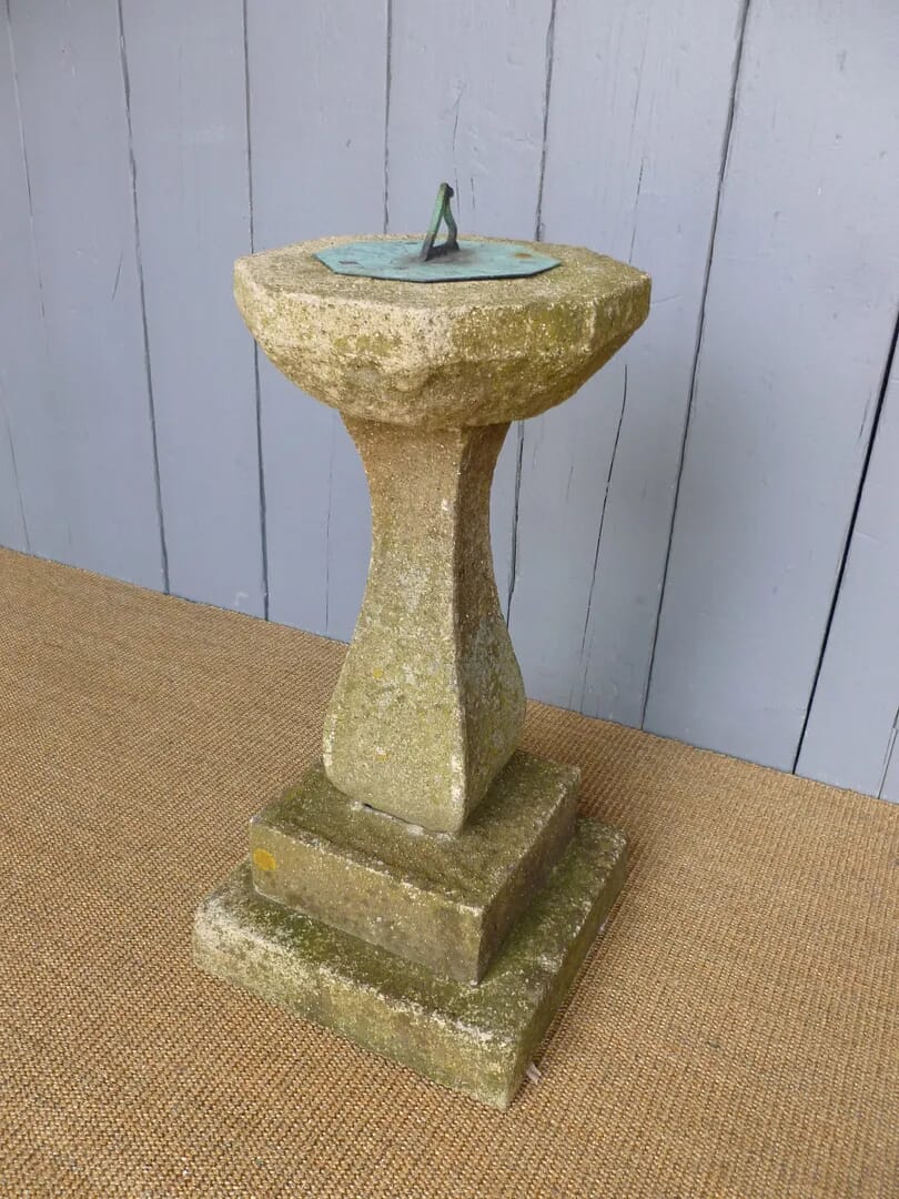 Vintage Reconstituted Stone Sundial - 6720