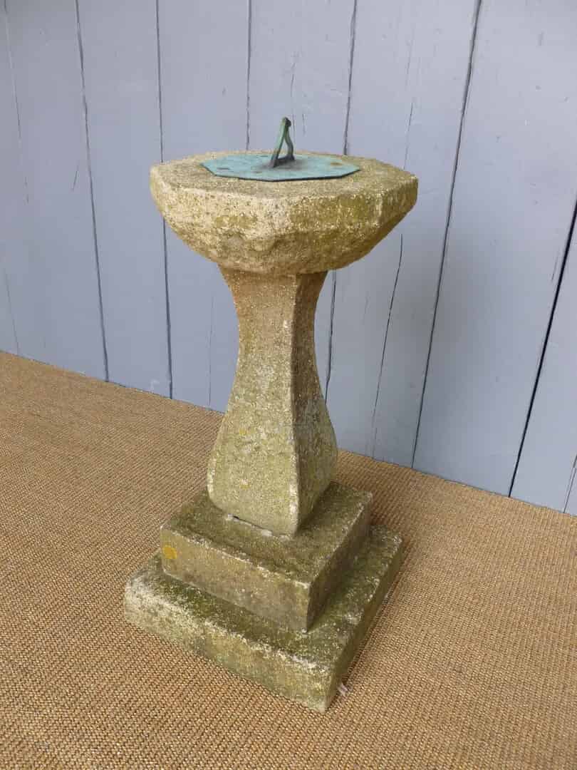 Vintage Reconstituted Stone Sundial