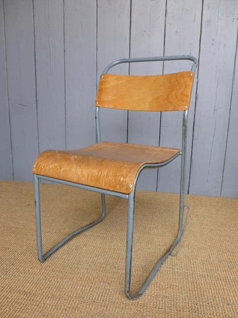 Vintage Reclaimed Stacking Tubular Chairs - 6765