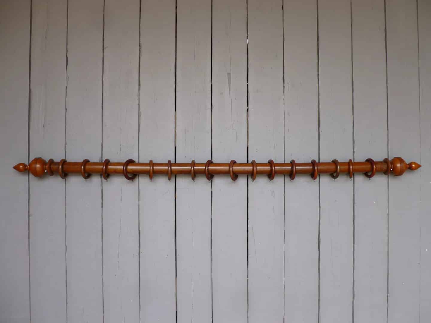 Reclaimed Antique Curtain Pole with 16 Hooks