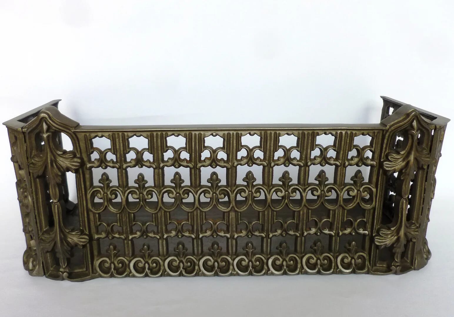 Victorian Gothic Cast Iron Fireplace Fender - 6710