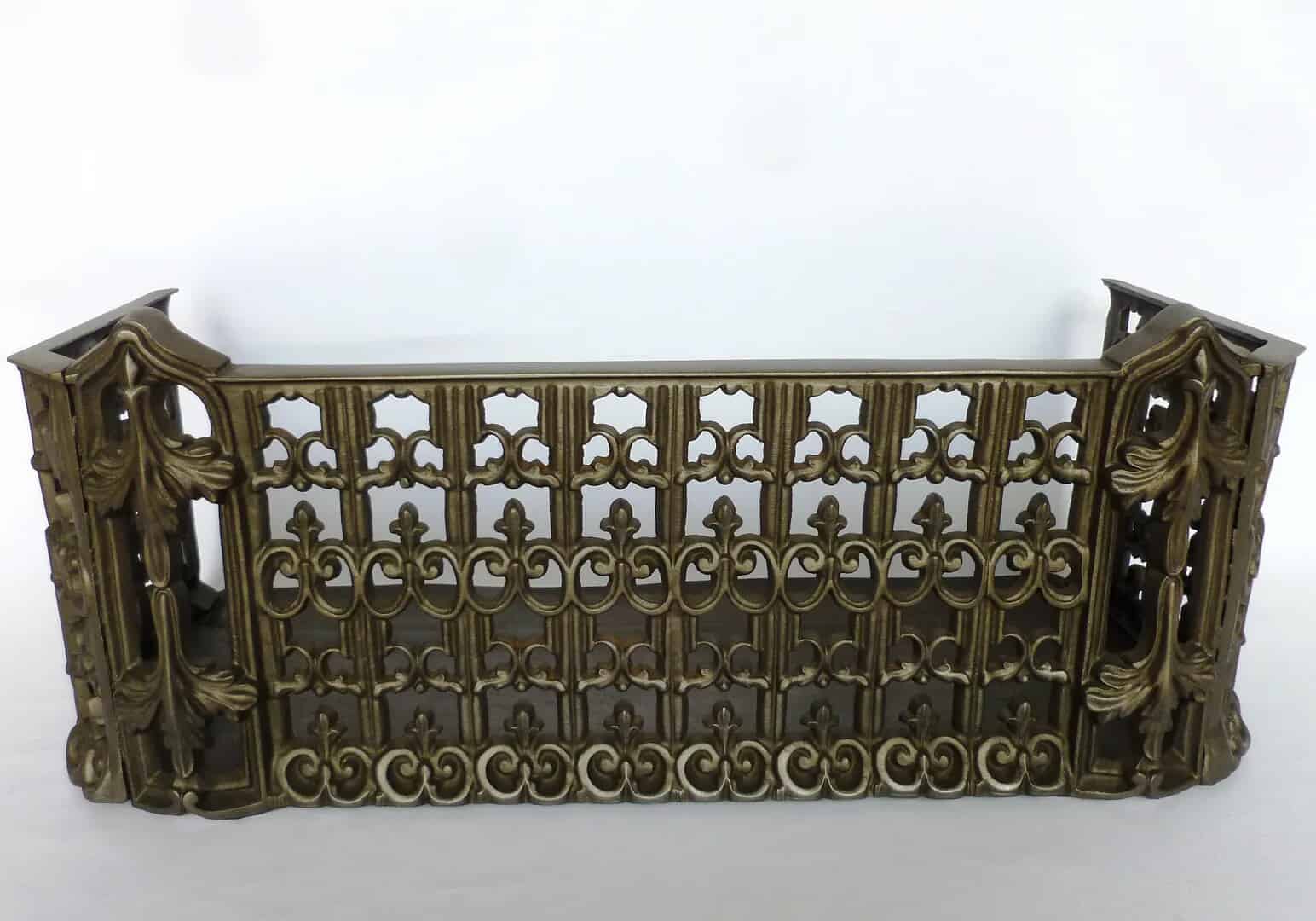 Victorian Gothic Cast Iron Fireplace Fender