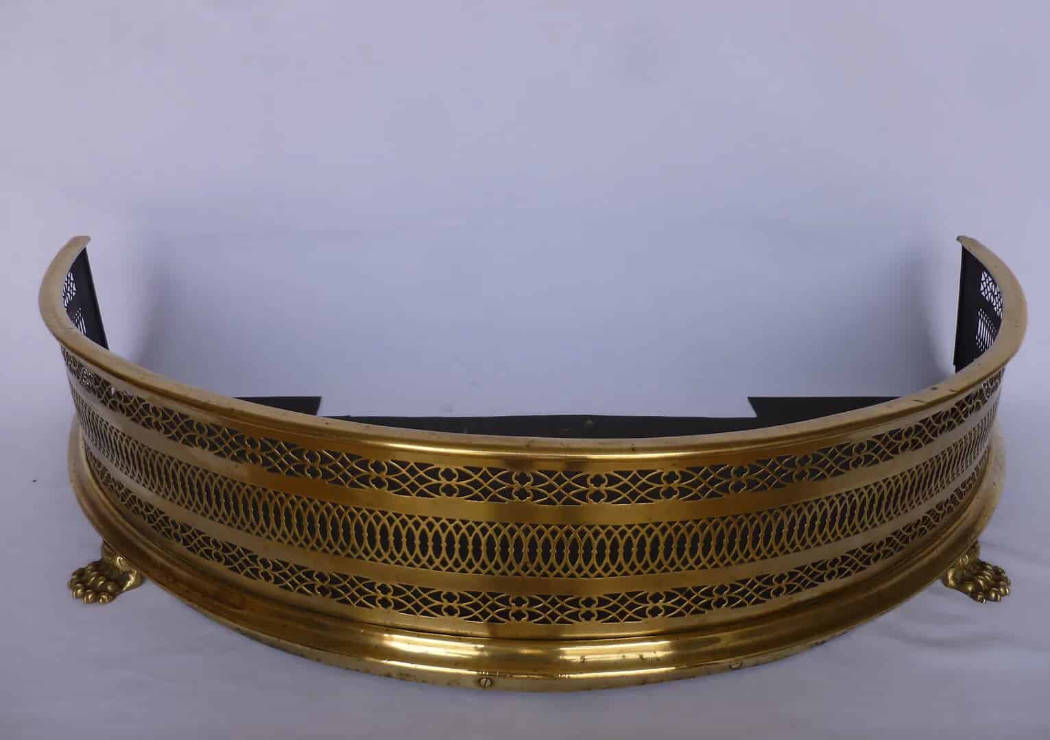 Victorian Brass Fireplace Fender