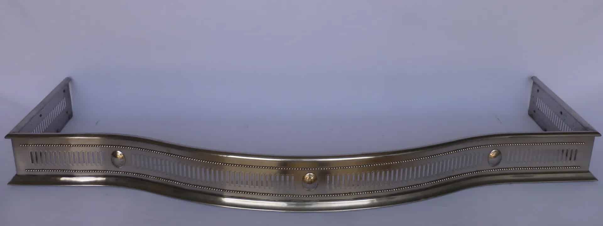 Large Early Regency Pierced Steel Fireplace Fender