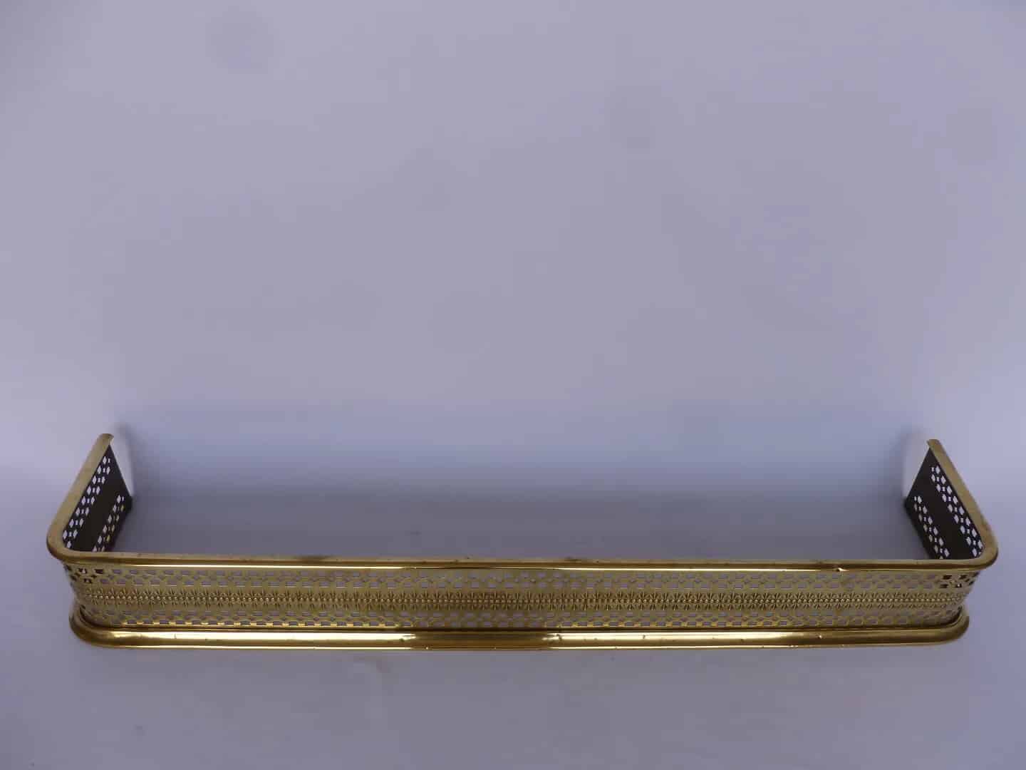 Antique Victorian Brass Fireplace Fender