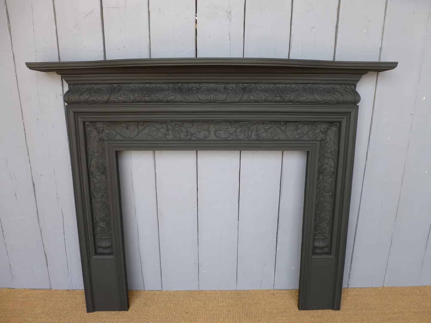 Antique Reclaimed Coalbrookdale Cast Iron Fire Surround - available to buy from UKAA