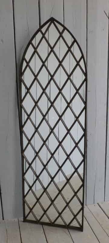 Antique Victorian Gothic Arched Mirror