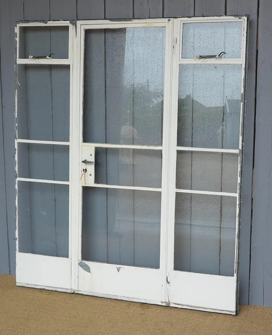 Large Antique Glass Crittall Door with brass fittings - 6651