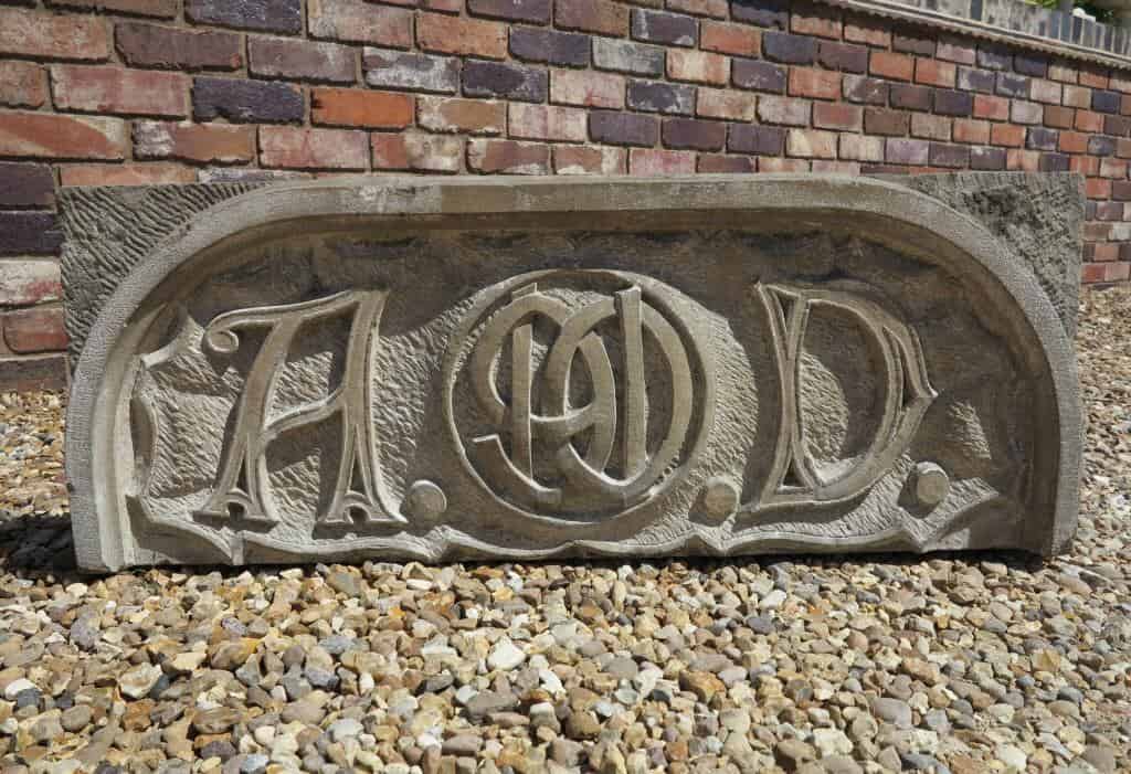 Hand Carved Buff Coloured Date Stone 1901