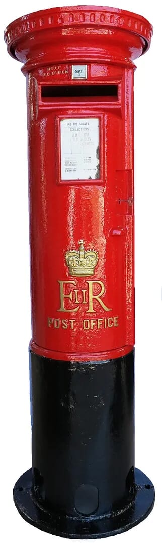 Reclaimed Original Cast Iron ERII Pillar Box  - 6660