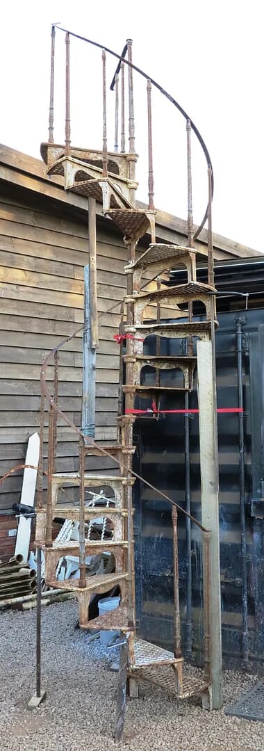 Victorian Antique Cast Iron Spiral Staircase - 6095