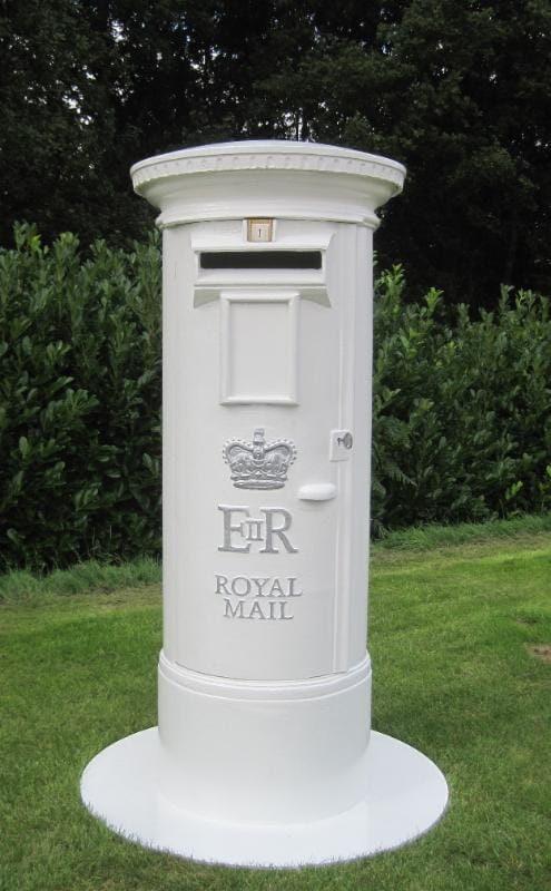 Wedding Day Cast Iron Pillar Box - WPB1
