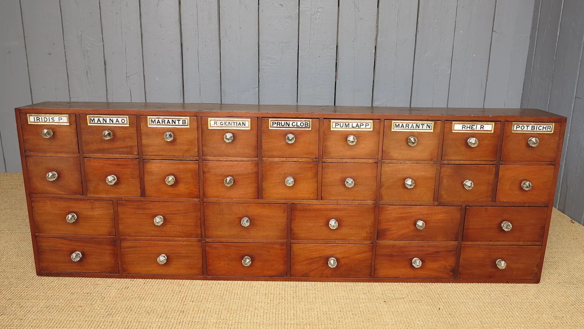Bank Mahogany Chemist Drawers - 6802