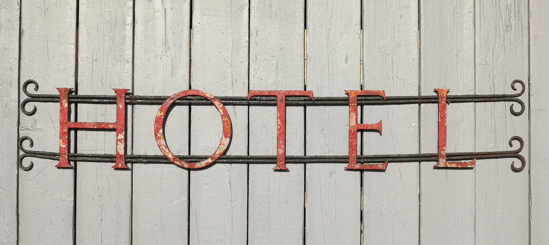 Antique Hotel Wall Mounted Sign - 6898