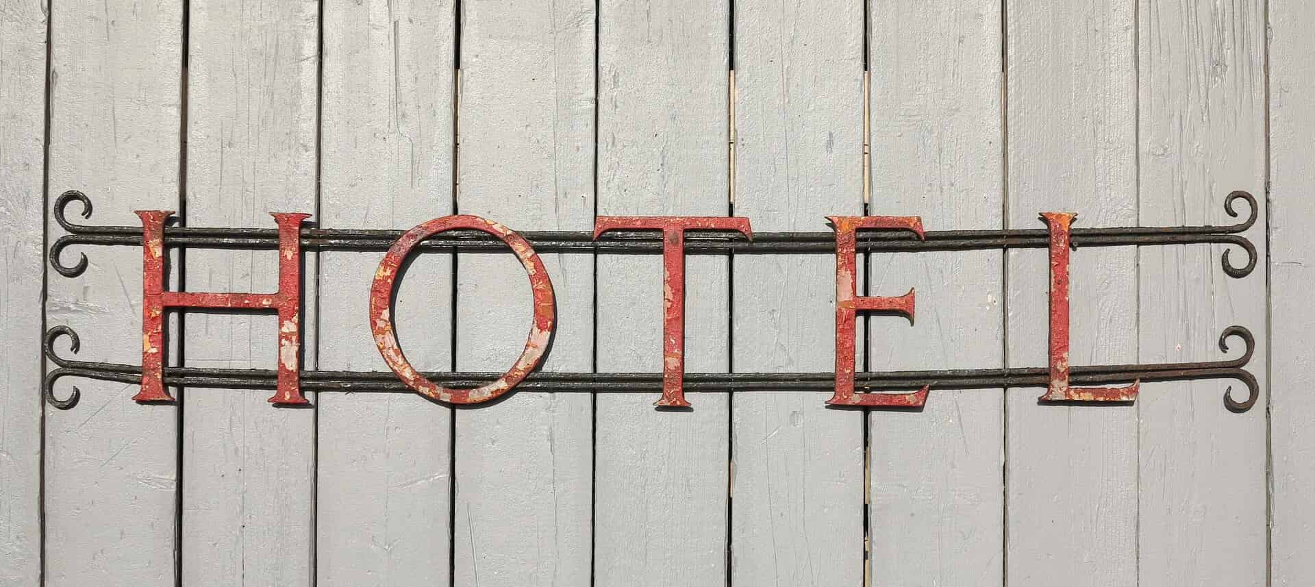 Antique Hotel Wall Mounted Sign