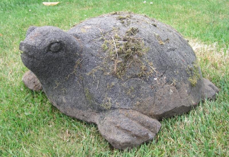 Hand Carved Solid Stone Garden Antique Turtle - 4833