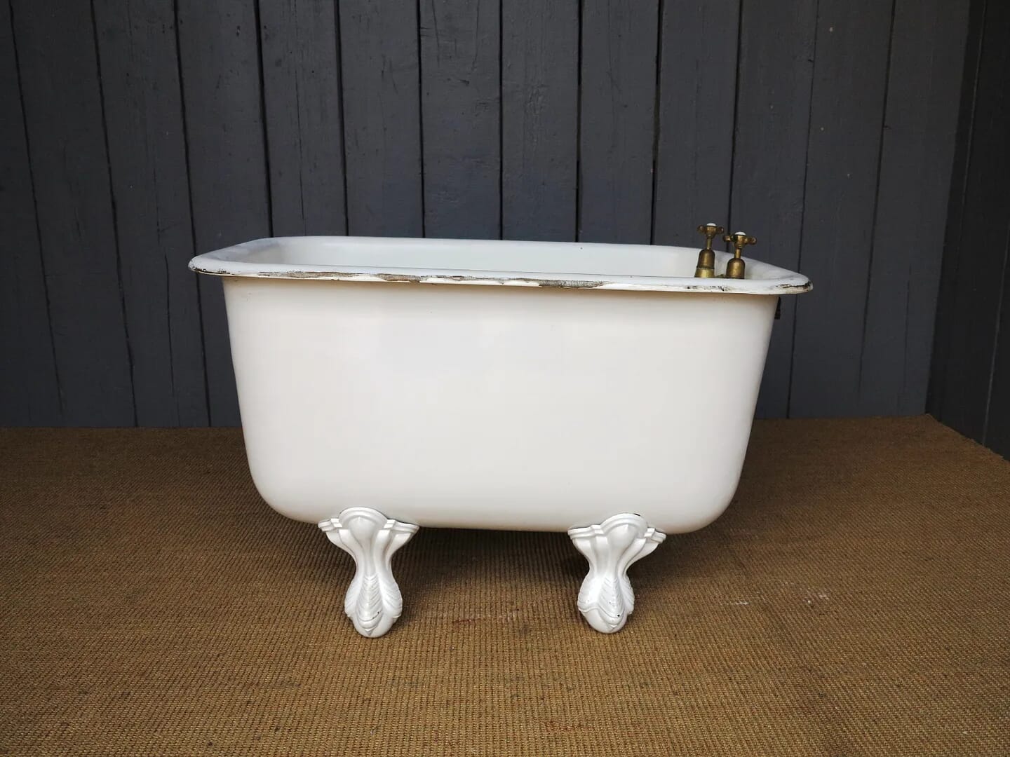 Small Antique Cast Iron Bath or Shower Tray - 6920
