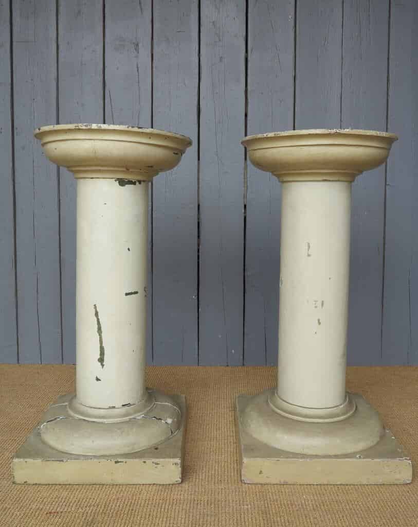 Pair of Antique Wooden Plinths