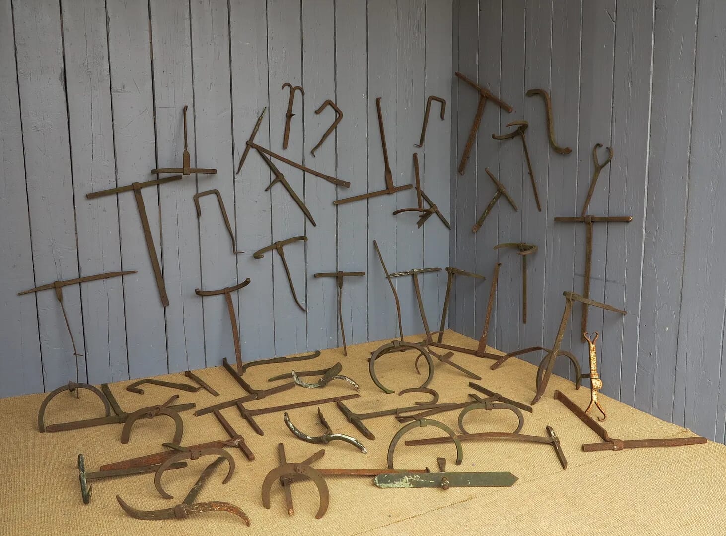 Set of 56 Antique Building Wall Ties - 6907