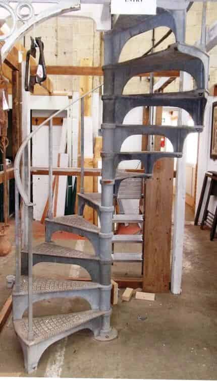Antique Cast Iron Galvanised Spiral Staircase
