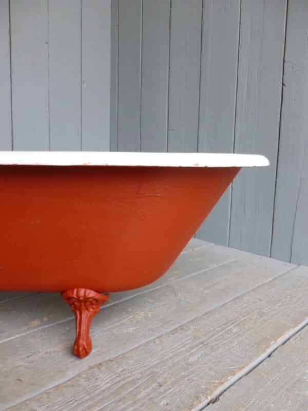 Child's Reclaimed Antique Roll Top Cast Iron Bath