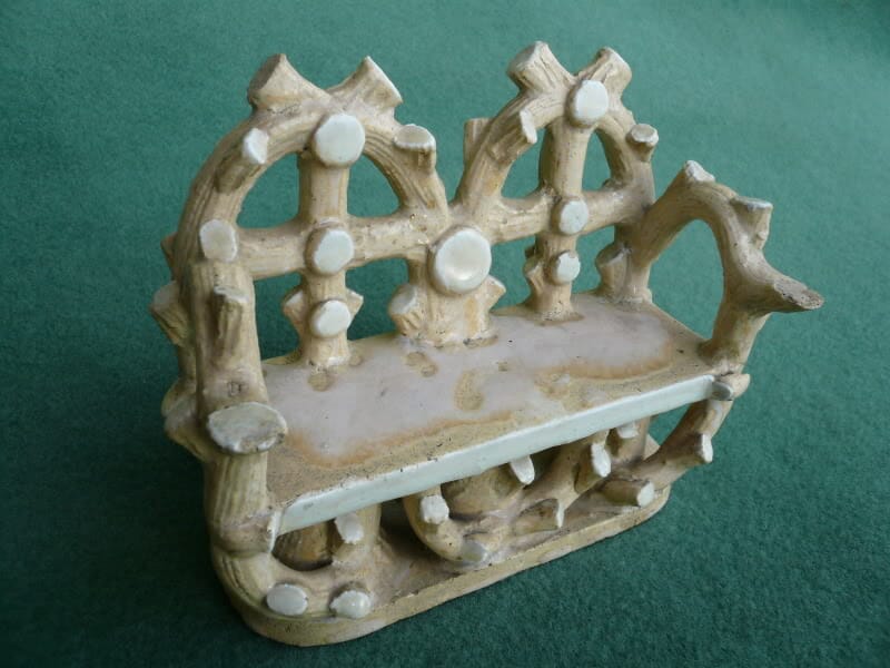 Miniature Salesman Sample Truncated Ware Bench - C1880 - 2286