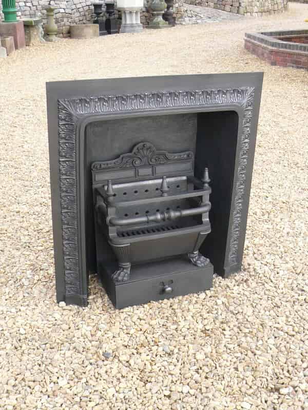 Original Regency Period Cast Surround With Basket C1820