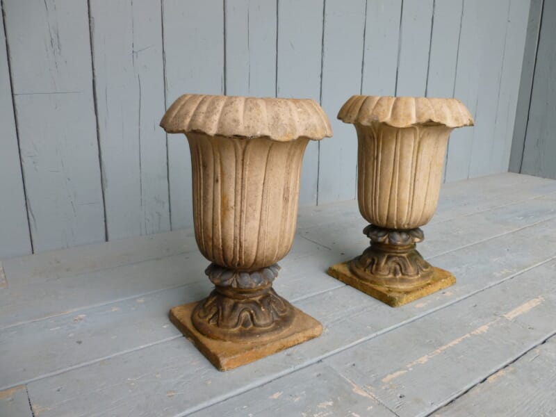 Pair of Antique Terracotta Scotish Garden Planters - 6170