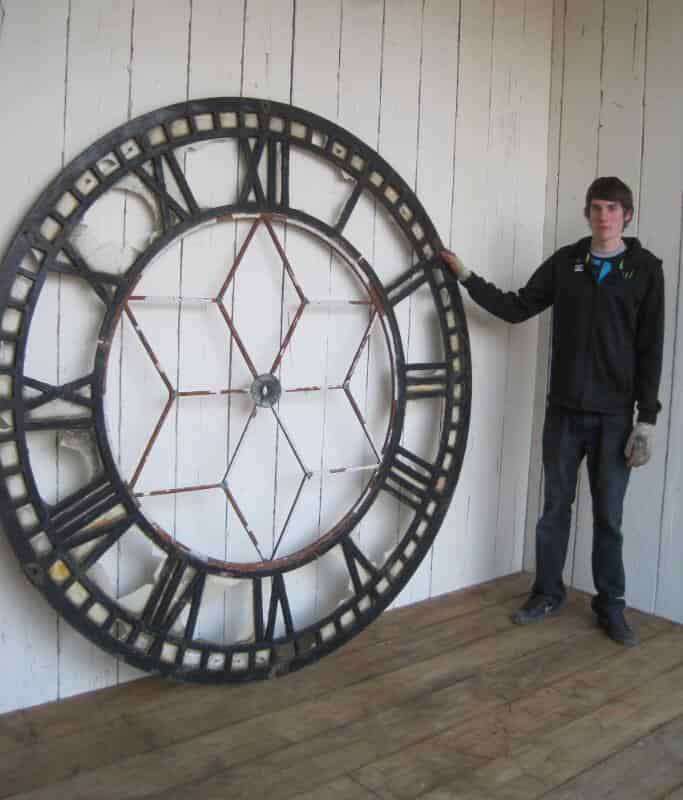 Magnificent Antique Victorian Cast Iron Church Tower Clock Face