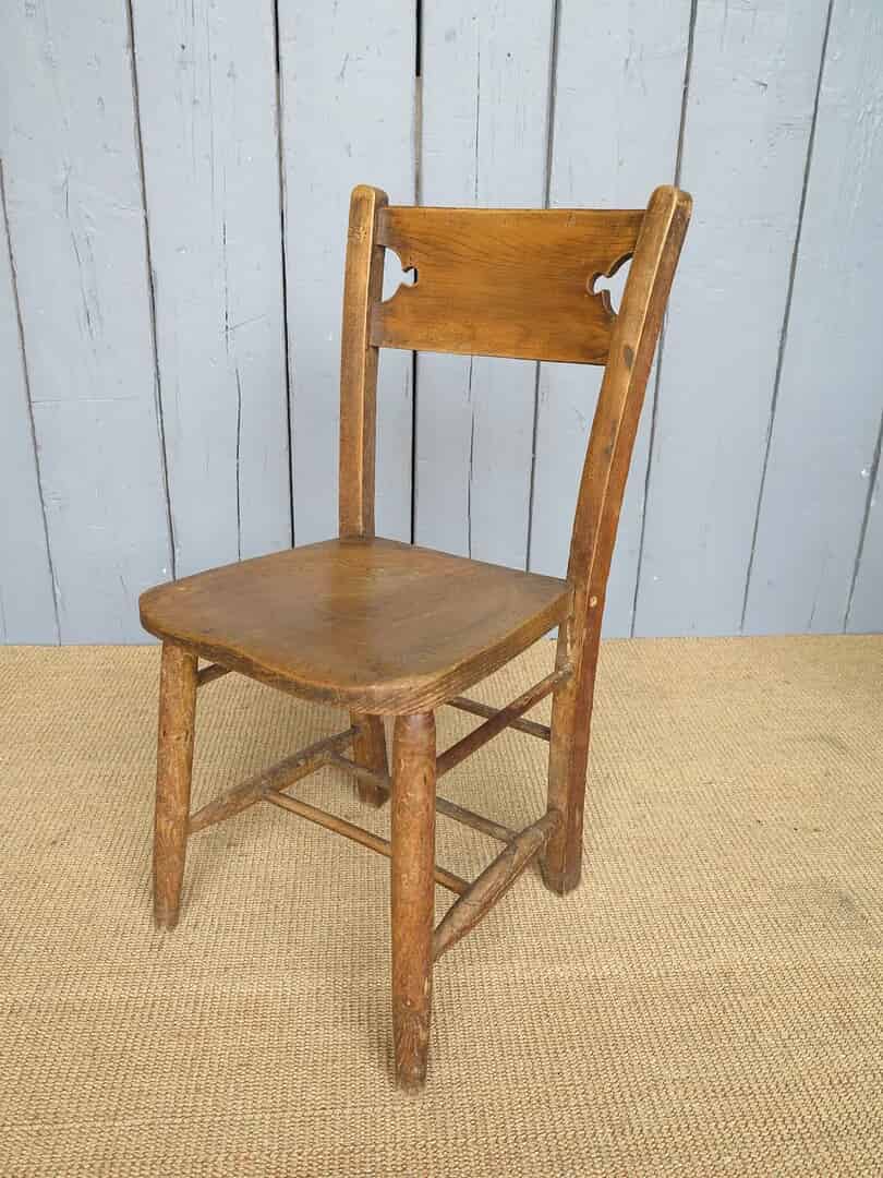 Primary Image - Antique Gothic Elm Church Chairs