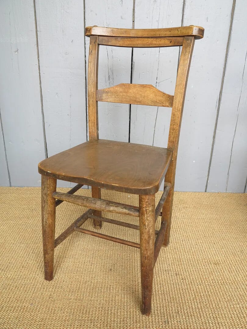 Antique Elm Church Chairs - 6970