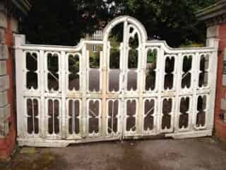 Pair of Antique Reclaimed Gothic Gates from Hanch Hall