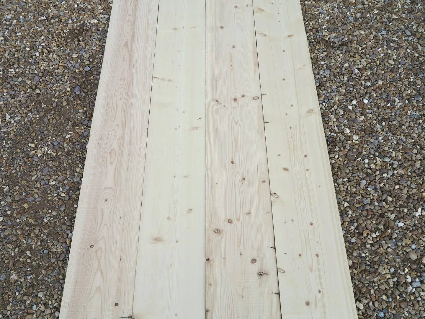 Antique Reclaimed Re Sawn Pine Wide Floorboards - 6986