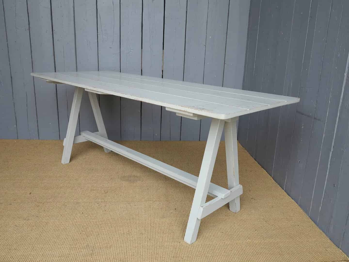 Primary Image - Painted and Distressed Trestle Table