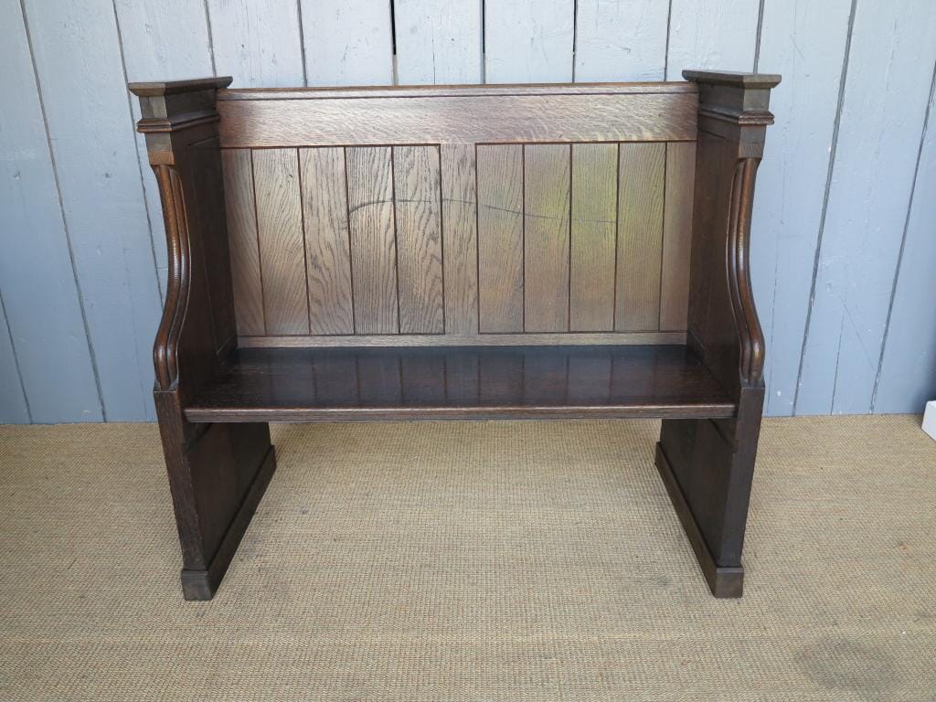 Solid Oak Antique Church Pew - 7015