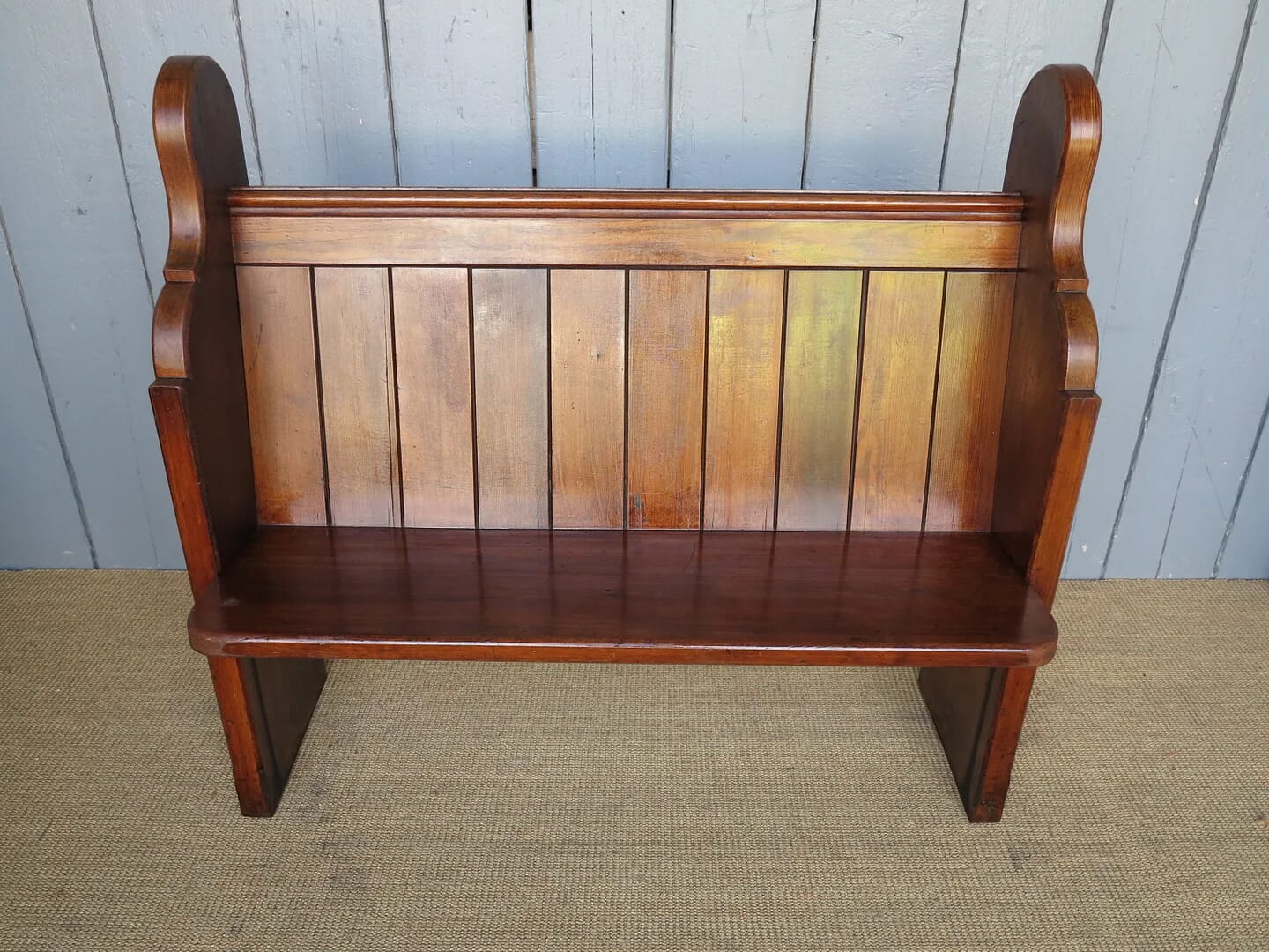Solid Pitch Pine Church Pew - 7006