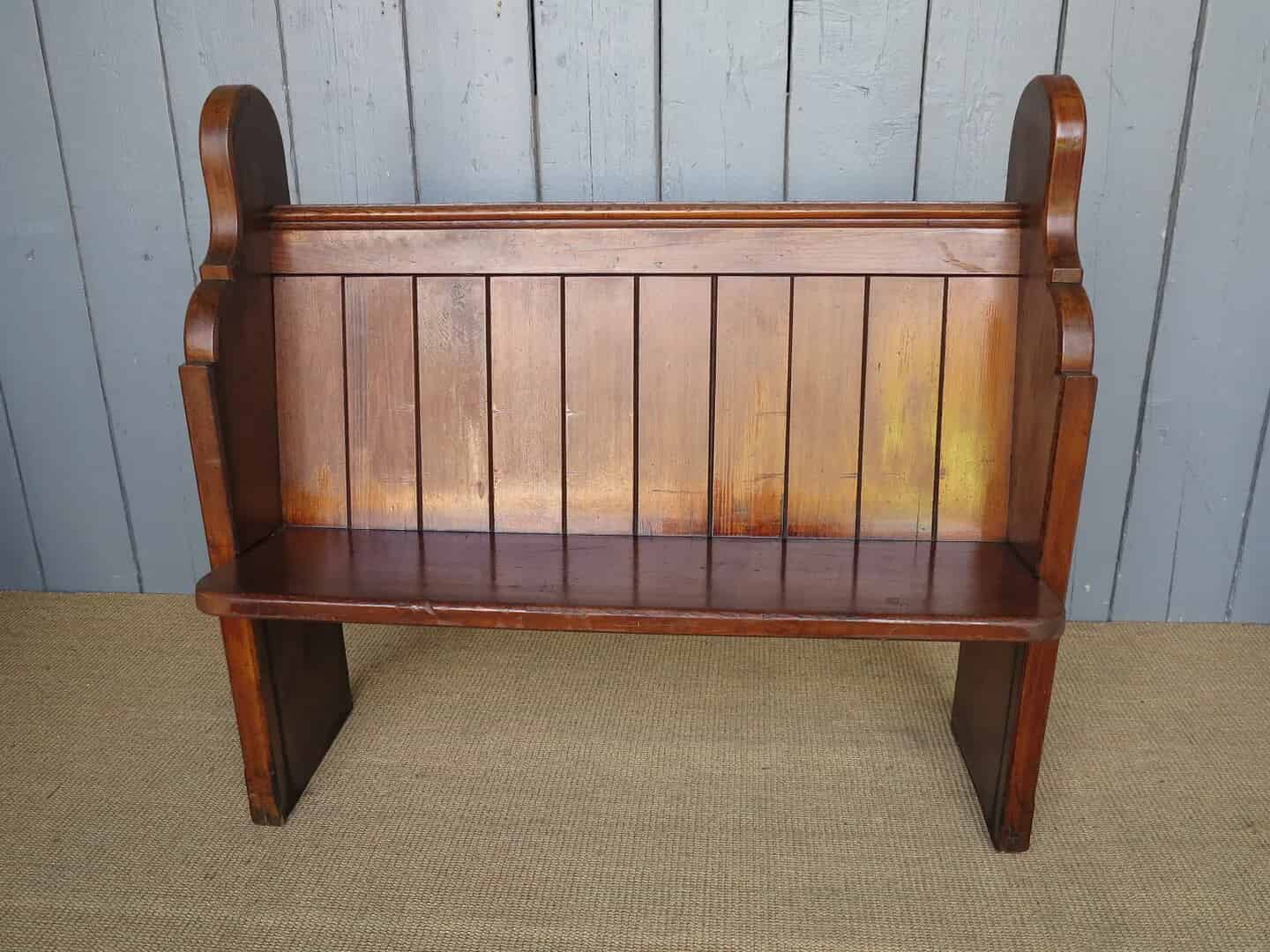 Primary Image - Solid Pitch Pine Antique Church Pew