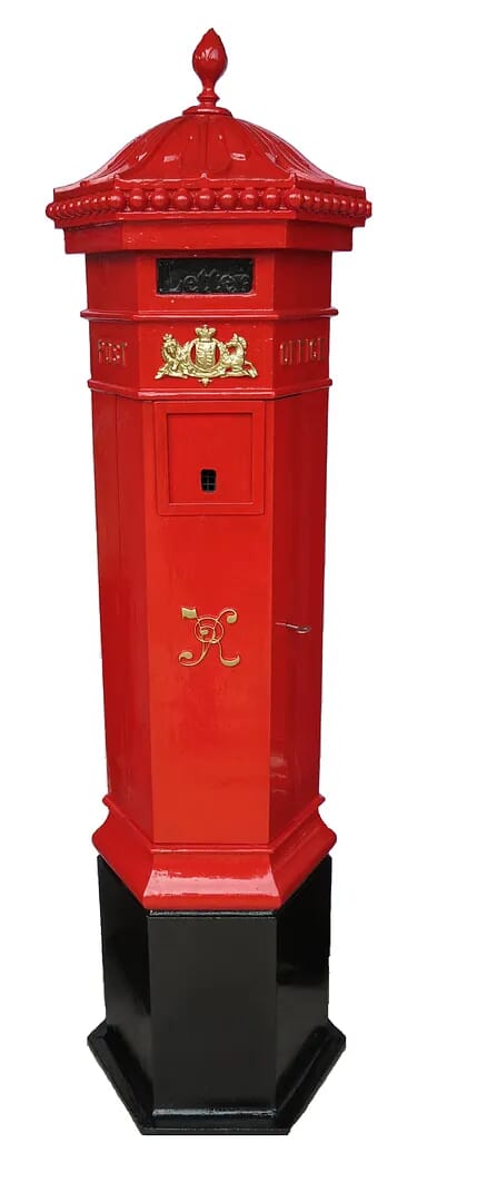 Penfold Royal Mail Cast Iron VR Pillar Box - V3180B