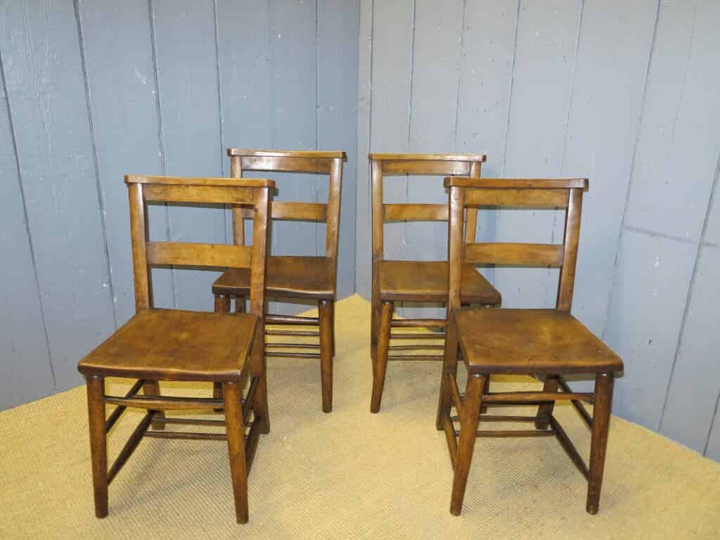 Primary Image - Set of 4 Antique Kitchen Chairs