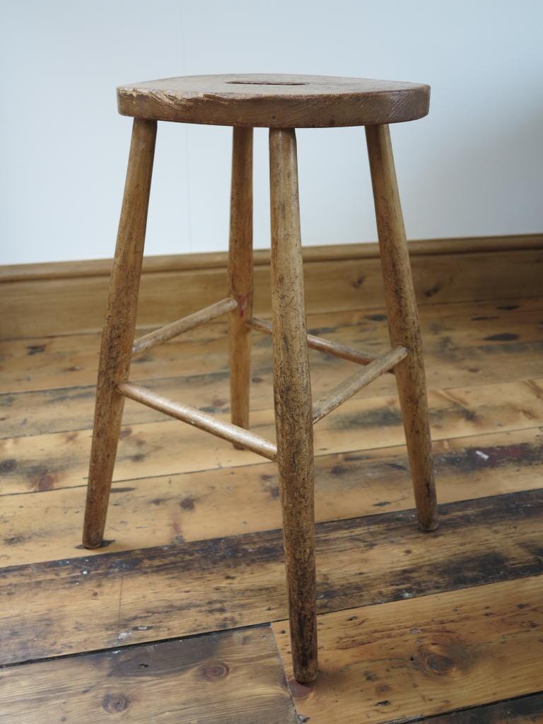 Vintage Antique Bar Or Kitchen Stools - 7103