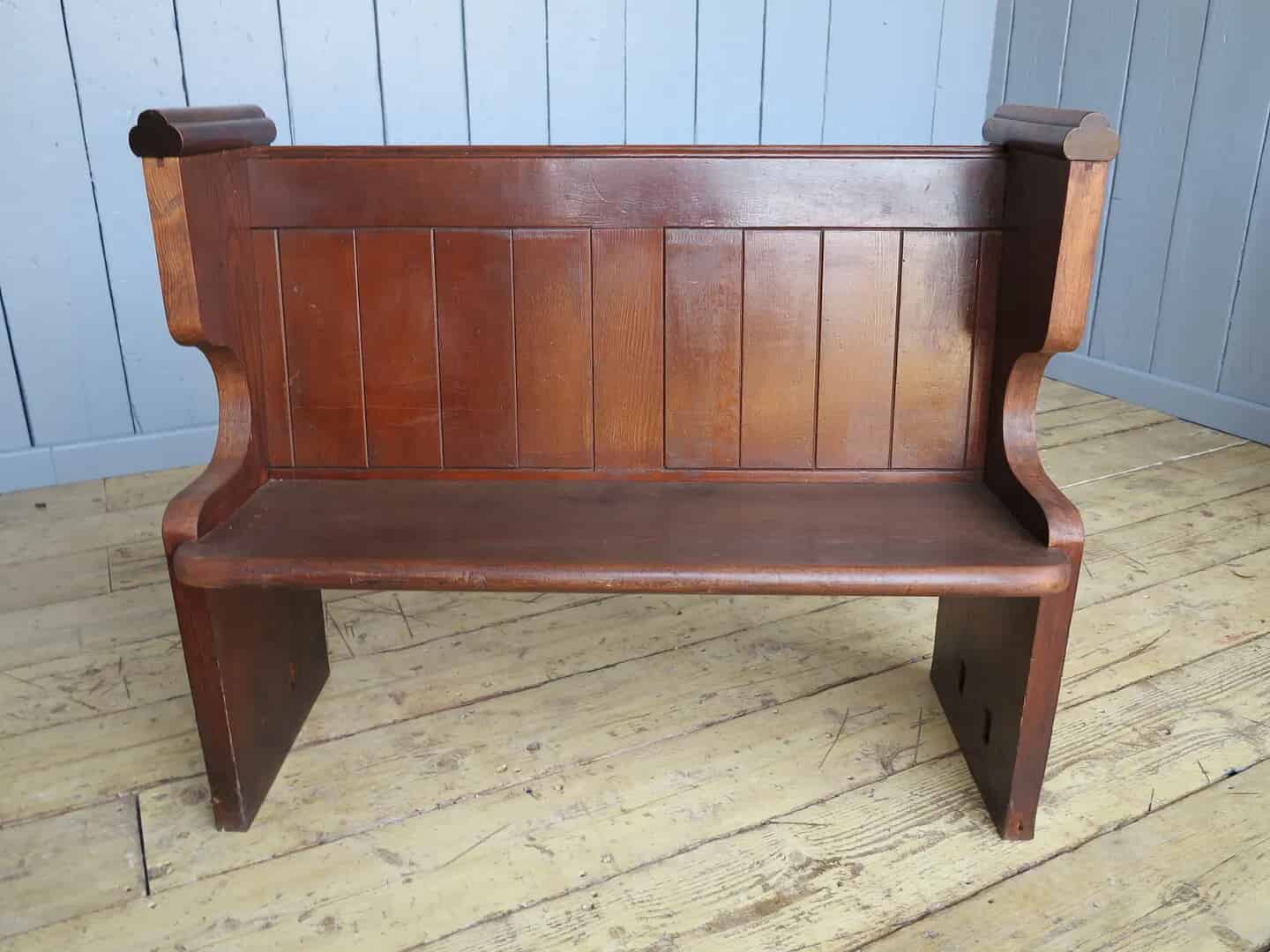 Primary Image - Solid Antique Pitch Pine Church Pew