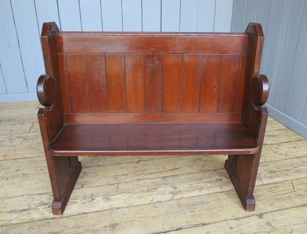 Pitch Pine Antique Chapel Pew - 7149