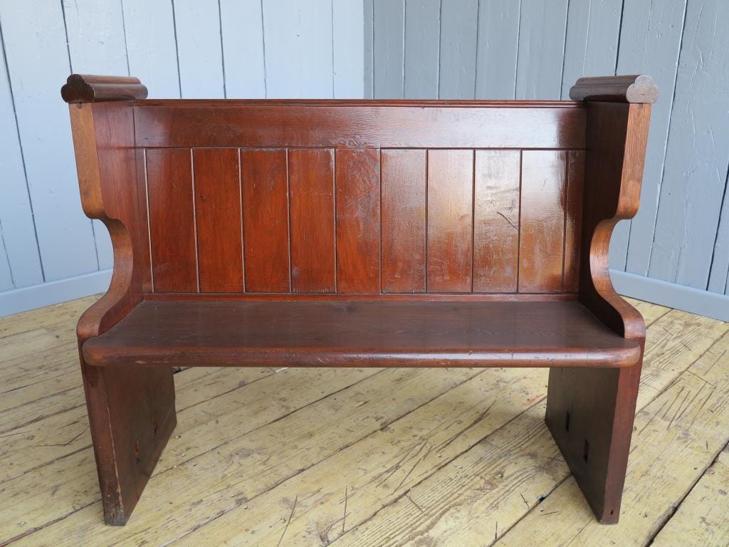 Antique Church Pew Made From Pitch Pine  - 7151