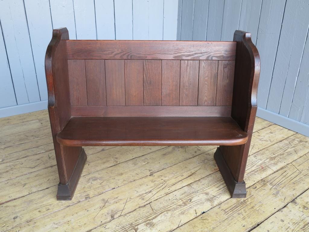 Pitch Pine Antique Reclaimed Church Or Chapel Pew  - 7146