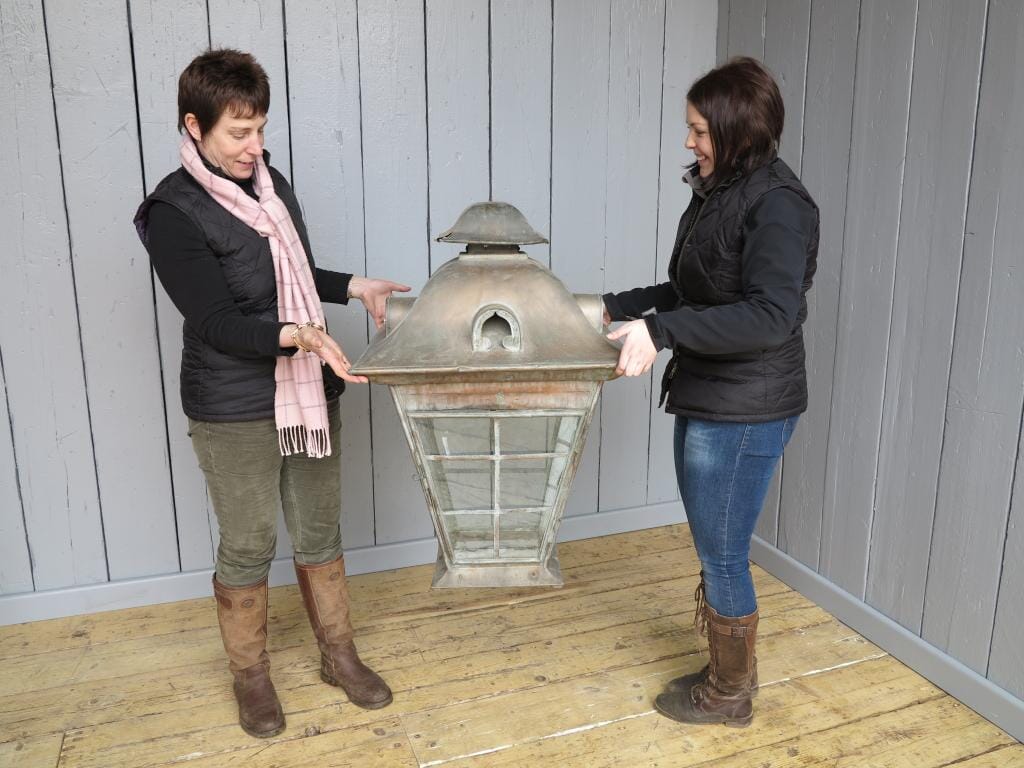 Very Large Copper Victorian Hanging Lantern - 7183