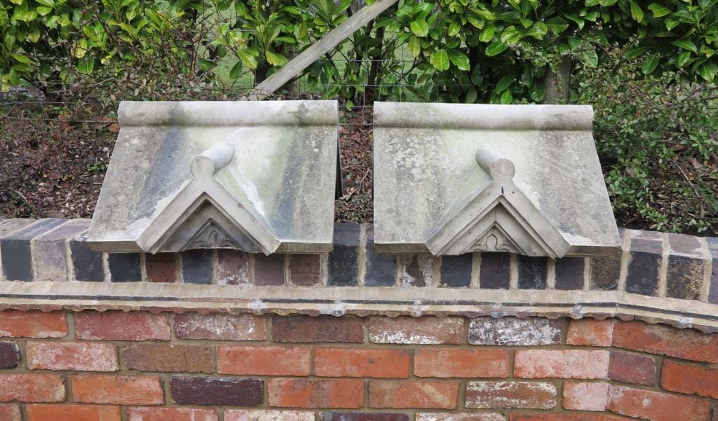 Pair of Gothic Saltglazed Finial Pier Cappings - 7126